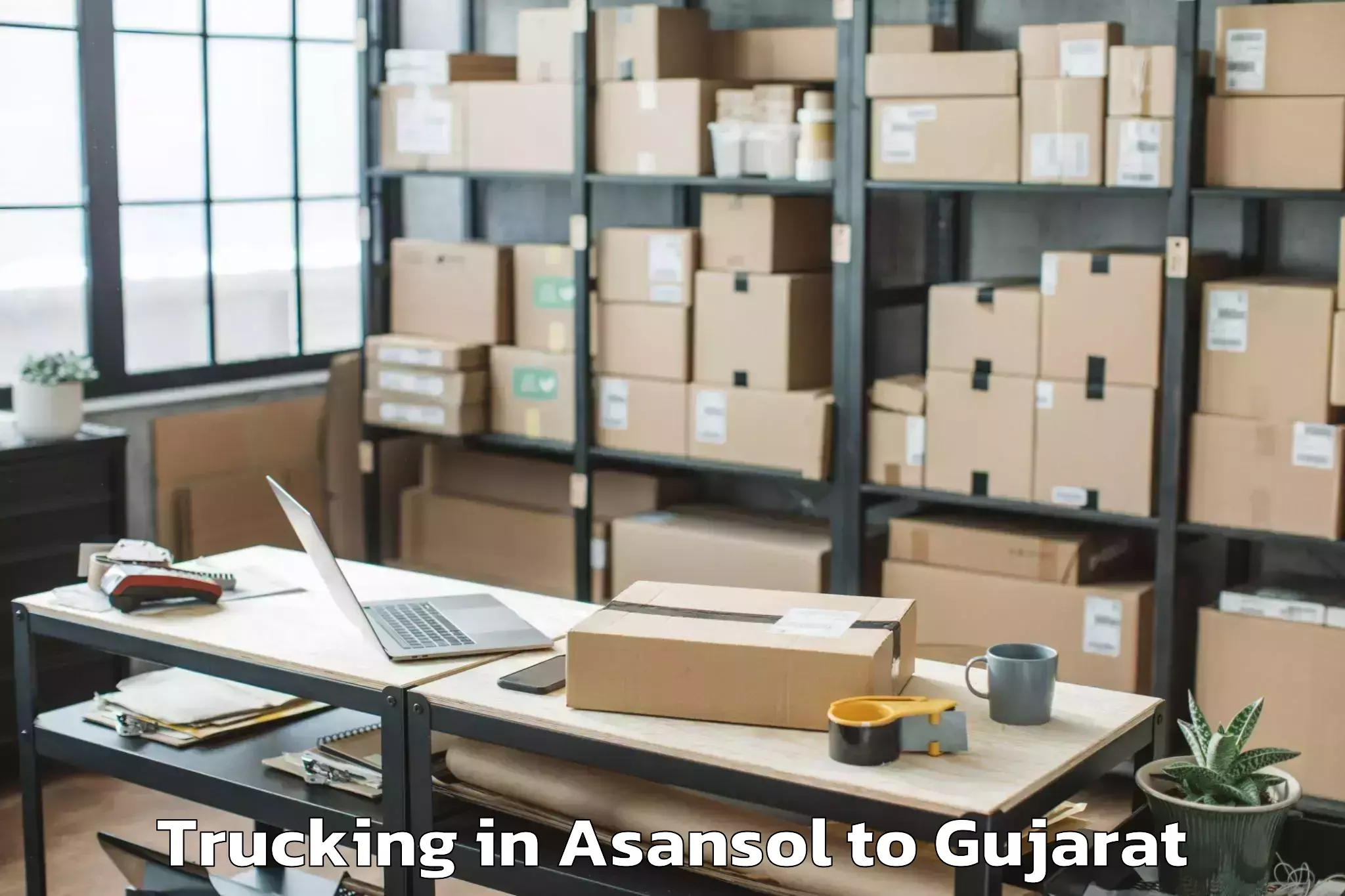 Discover Asansol to Thasra Trucking